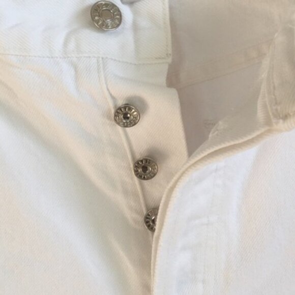 AGOLDE Jamie High Rise Cropped / Ankle Length Button Fly White Distresse… - Picture 15 of 16